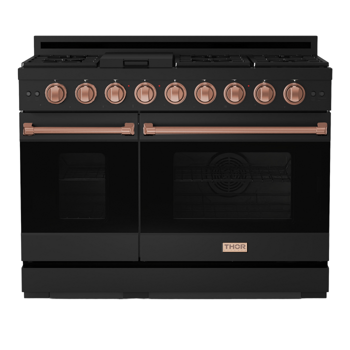 Gordon Ramsay by THOR Kitchen 48" 6.8 cu. ft. Professional Natural Gas Range in Stainless Steel, RSG48EB