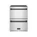 Gordon Ramsay THOR 24" Drawer Freezer RZ24U - Stainless Steel / Black - front door closed