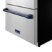 Gordon Ramsay THOR 24" Drawer Freezer RZ24U - Stainless Steel / Blue - close up of color hardware
