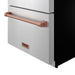 Gordon Ramsay THOR 24" Drawer Freezer RZ24U - Stainless Steel / Rose Gold - close up of color hardware