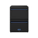 Gordon Ramsay THOR 24" Black Drawer Freezer RZ24UB - Black / Blue - front door closed