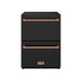 Gordon Ramsay THOR 24" Drawer Refrigerator RF24UB - Black / Rose Gold - front door closed