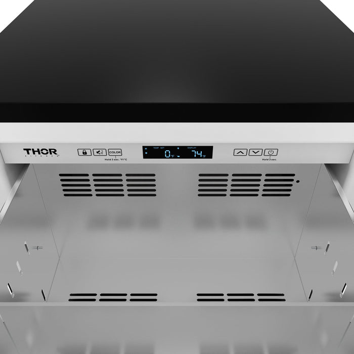 Gordon Ramsay THOR 24" Drawer Freezer RZ24U - Stainless Steel - close up of control panel