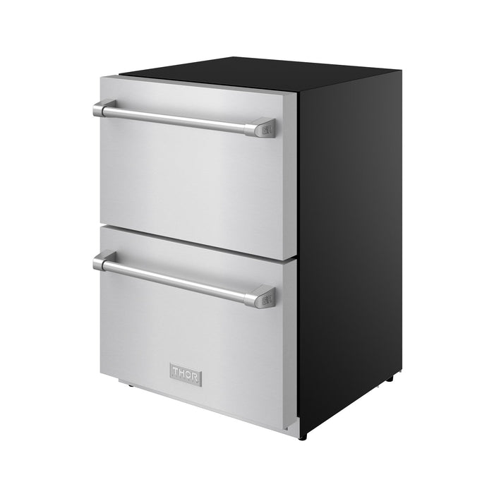 Gordon Ramsay THOR 24" Drawer Freezer RZ24U - Stainless Steel - front right side closed