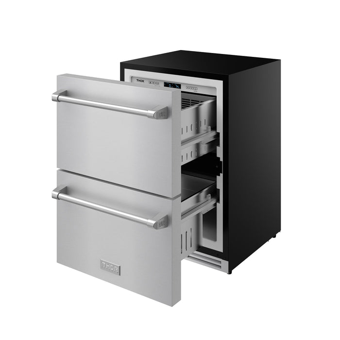 Gordon Ramsay THOR 24" Drawer Freezer RZ24U - Stainless Steel - front right side open