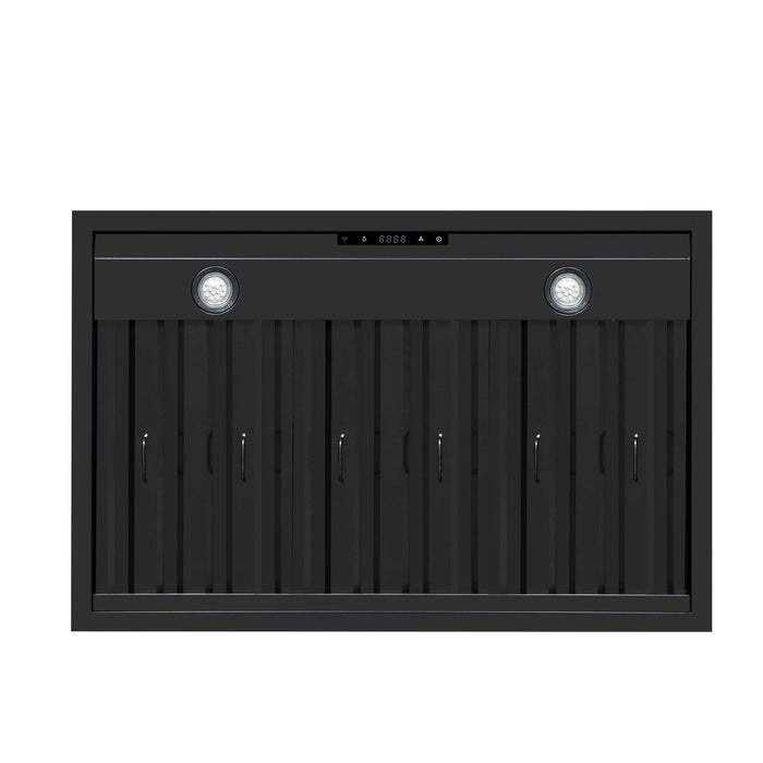 Forno - 36" Wall Mount Range Hood, in Copper with black Trim