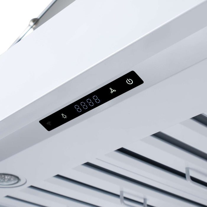 Forno - 36" Wall Mount Range Hood, in Copper with white Trim