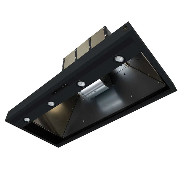 Forno - 48" Wall Mount Range Hood, in Copper with black Trim