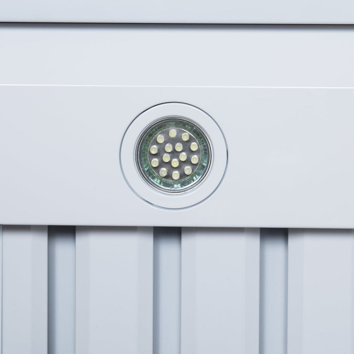 Forno Ambassador 48" Range Hood in White with 304 CFM, 3 Speeds, Dishwasher Safe Baffle Filters, LED Lights and Remote Control - FRHWM5099-48CPWHT