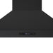 Forno Venezia 48 Inch Wall-Mounted Range Hood in Black with Antique Brass Accessories, Touch Controls and Baffle Filters