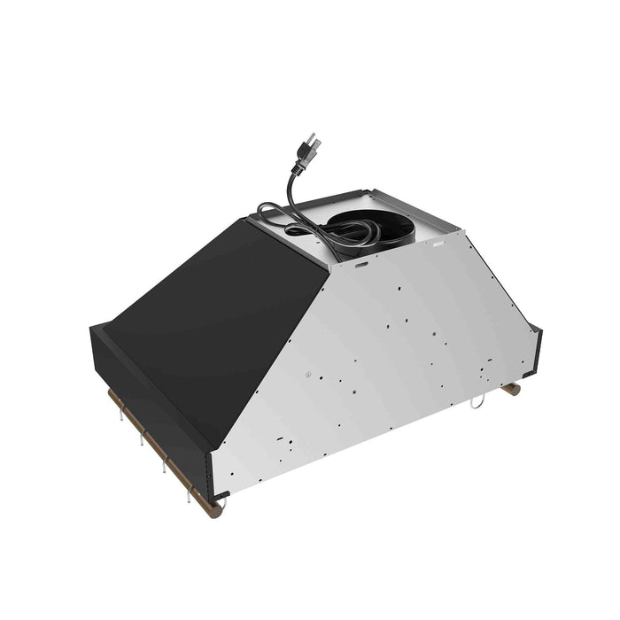 Forno Venezia 30 Inch Wall-Mounted Range Hood in Black with Touch Controls and Baffle Filters