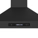 Forno Venezia 36 Inch Wall-Mounted Range Hood in Black with Touch Controls and Baffle Filters