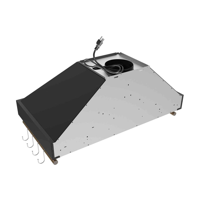 Forno Venezia 36 Inch Wall-Mounted Range Hood in Black with Touch Controls and Baffle Filters