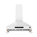 Forno Venezia 36 Inch Wall-Mounted Range Hood in White with Touch Controls and Baffle Filters