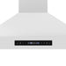 Forno Venezia 36 Inch Wall-Mounted Range Hood in White with Touch Controls and Baffle Filters