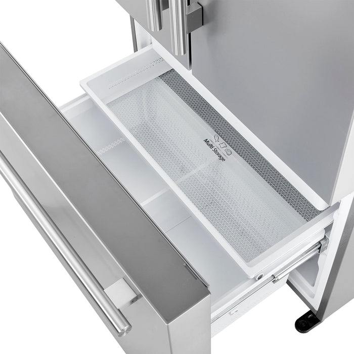 Forno Aosta 36-Inch French Door Refrigerator, Stainless Steel, 22.4 cu.ft, External Water Dispenser, Automatic Ice Maker, ENERGY STAR Certified