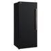 Forno Maderno 28-Inch Convertible Upright Freezer/Refrigerator in Black with Antique Brass Handle, 13.6 cu.ft., Left Swing