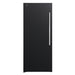 Forno Maderno 28-Inch Convertible Upright Freezer/Refrigerator in Black with Antique Brass Handle, 13.6 cu.ft., Left Swing