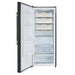 Forno Maderno 28-Inch Convertible Upright Freezer/Refrigerator in Black with Antique Brass Handle, 13.6 cu.ft., Left Swing