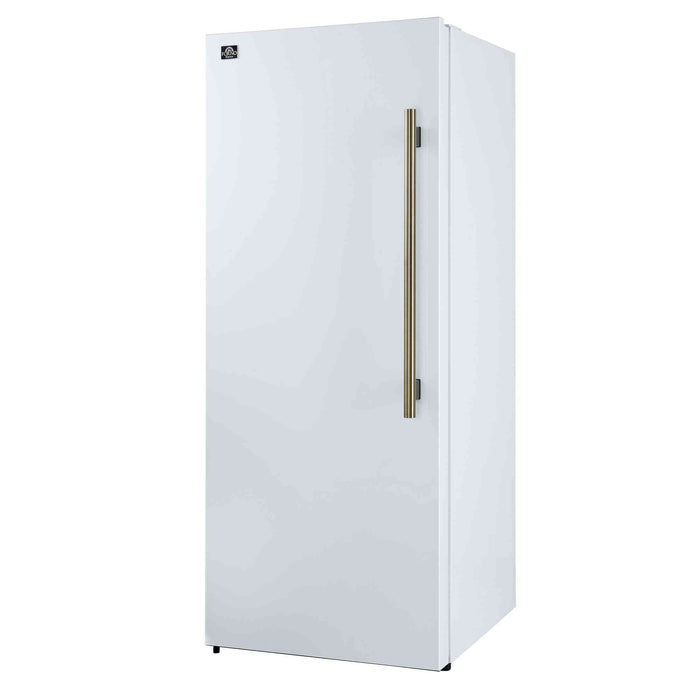 Forno Maderno 28" Built-In Convertible Refrigerator in White, 13.6 cu.ft. Left Swing with Decorative Grill - 32" Wide