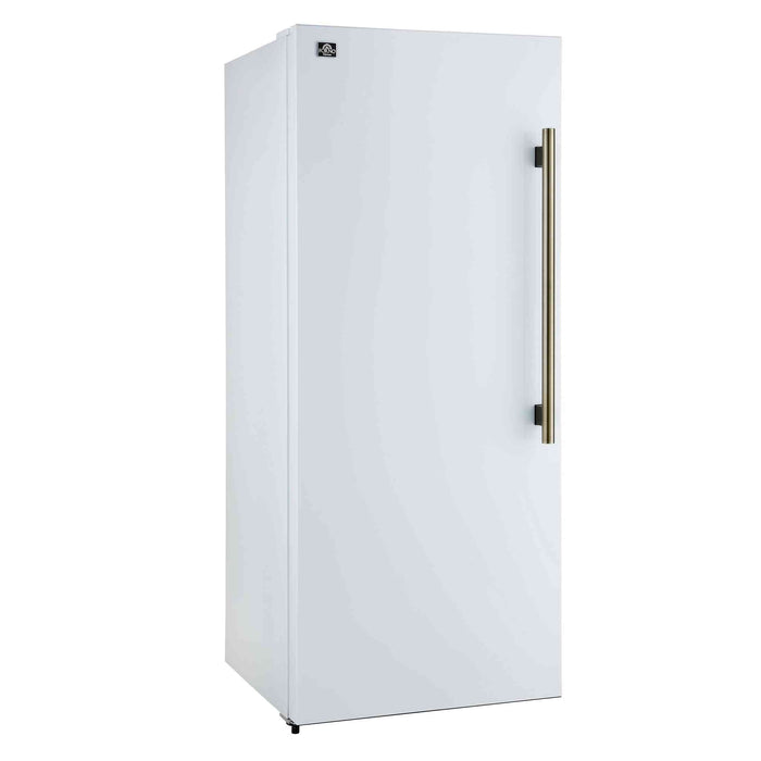 Forno Maderno 28" Built-In Convertible Refrigerator in White, 13.6 cu.ft. Left Swing with Decorative Grill - 32" Wide