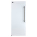 Forno Maderno 28-Inch Convertible Upright Freezer/Refrigerator in White with Antique Brass Handle, 13.6 cu.ft., Left Swing