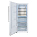 Forno Maderno 28-Inch Convertible Upright Freezer/Refrigerator in White with Antique Brass Handle, 13.6 cu.ft., Left Swing
