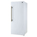 Forno Maderno 28-Inch Convertible Freezer/Refrigerator in White with Antique Brass Handle, 13.6 cu.ft. Right Swing