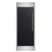 Forno Maderno 28-Inch Built-In Convertible Refrigerator in Black with Antique Brass, 13.6 cu.ft, Left Swing, Decorative Grill, ENERGY STAR Certified