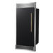 Forno Maderno 28" Built-In Convertible Refrigerator in Black, 13.6 cu.ft. Left Swing with Decorative Grill - 32" Wide