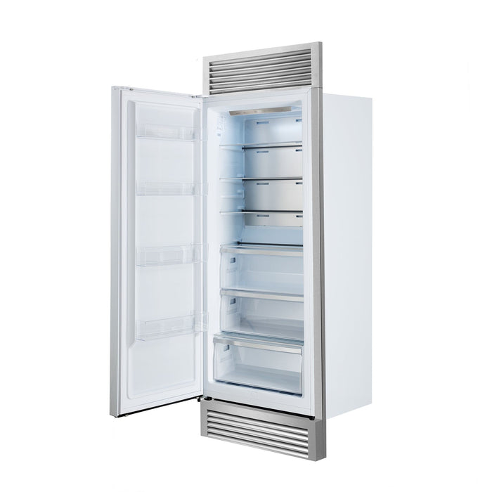 Forno Maderno 28" Built-In Convertible Refrigerator in White, 13.6 cu.ft. Left Swing with Decorative Grill - 32" Wide