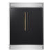 Forno Maderno 2-28-Inch Wide Convertible Refrigerator/Freezer in Black, Decorative Trim, 27.2 cu.ft, 84-Inch High, ENERGY STAR Certified