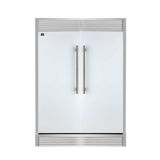 Forno Maderno 2-28-Inch Wide Convertible Refrigerator/Freezer in White, Decorative Trim, 27.2 cu.ft, 84-Inch High, ENERGY STAR Certified