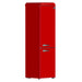 Forno Storico 22-Inch Retro bottom freezer Fridge in Red, 9 cu.ft, silver handle