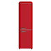 Forno Storico 22-Inch Retro bottom freezer Fridge in Red, 9 cu.ft, silver handle