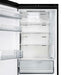Forno 24inch Counter depth freestanding Bottom mount refrigerator with automatic ice, left swing door open,  Black color