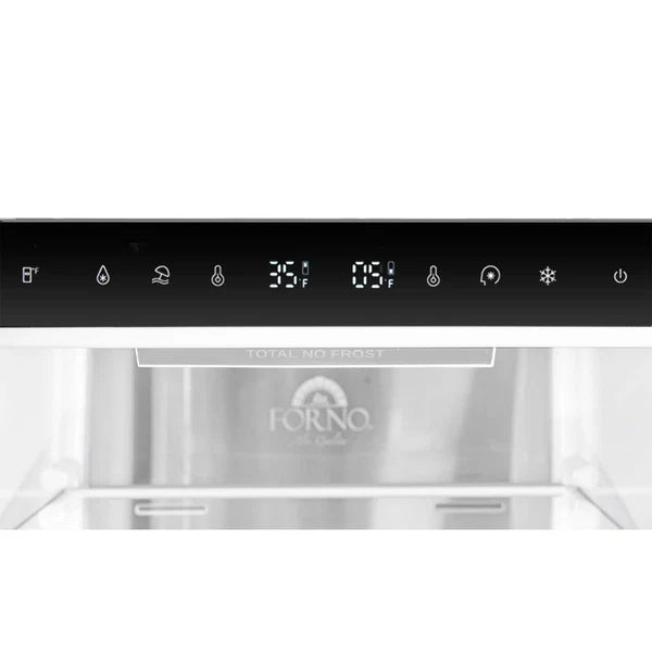 Custodia 48" Bottom Freezer combo, 20.6 cf., Ice Maker, Total No frost, Black, Antique Brass handles