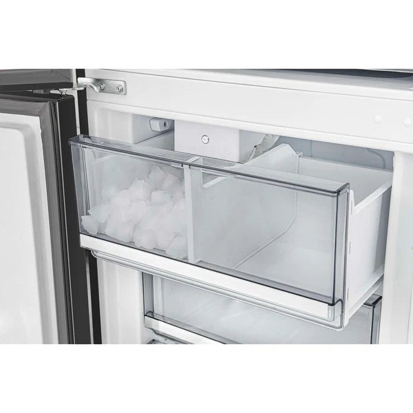 Custodia 48" Bottom Freezer combo, 20.6 cf., Ice Maker, Total No frost, Black, Antique Brass handles