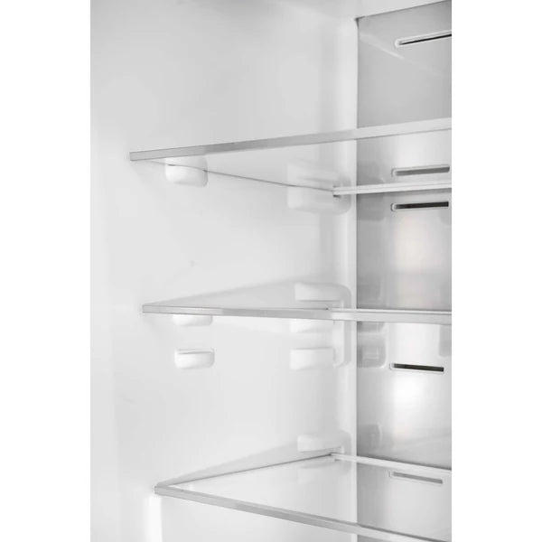 Custodia 48" Bottom Freezer combo, 20.6 cf., Ice Maker, Total No frost, Black, Antique Brass handles