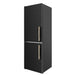 Forno 24inch Counter depth freestanding Bottom mount refrigerator with automatic ice, left swing door open,  Black color