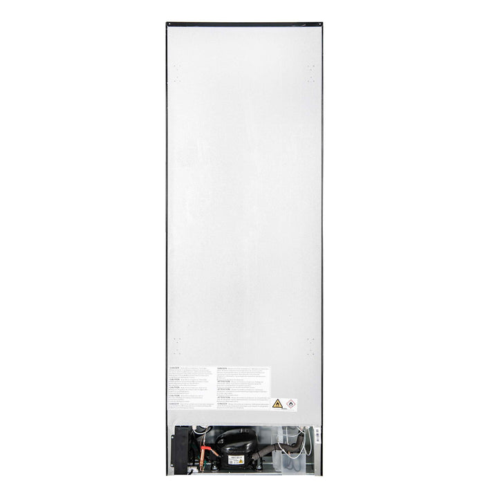 Forno 24inch Counter depth freestanding Bottom mount refrigerator, Right swing door open,  Black color