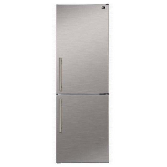 FORNO Custodia 24" Bottom Freezer, 10.3 cf., Right Swing, Total No frost, Stainless Steel handles
