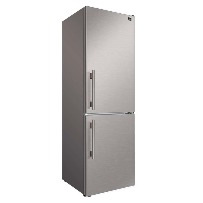 FORNO Custodia 24" Bottom Freezer, 10.3 cf., Right Swing, Total No frost, Stainless Steel handles