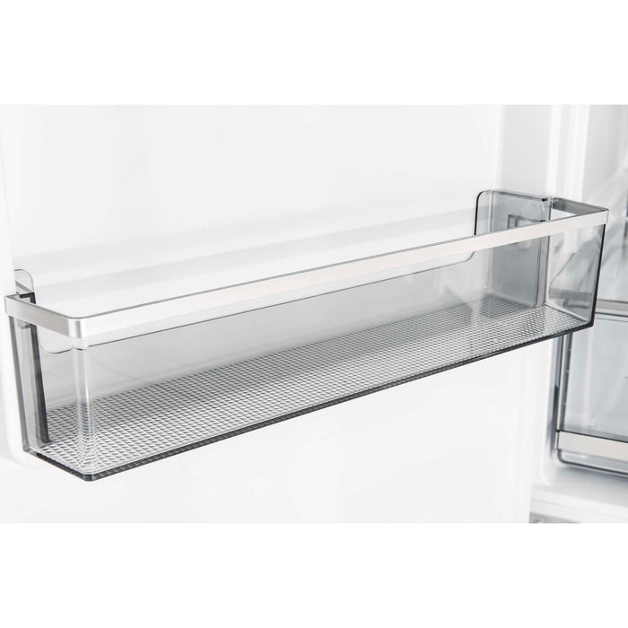 Forno 24inch Counter depth freestanding Bottom mount refrigerator with automatic ice, left swing door open,  White color