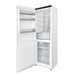 Forno 24inch Counter depth freestanding Bottom mount refrigerator with automatic ice, left swing door open,  White color