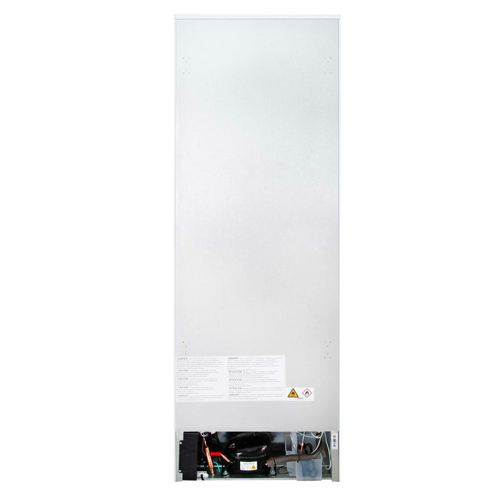 Forno 24inch Counter depth freestanding Bottom mount refrigerator, Right swing door open,  White color