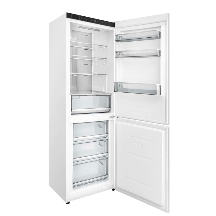 Forno 24inch Counter depth freestanding Bottom mount refrigerator, Right swing door open,  White color