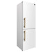 Forno 24inch Counter depth freestanding Bottom mount refrigerator, Right swing door open,  White color