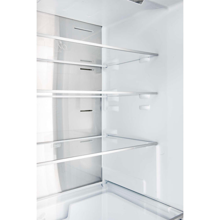 Forno 24inch Counter depth freestanding Bottom mount refrigerator, Right swing door open,  White color