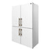 Custodia 48" Bottom Freezer combo, 20.6 cf., Ice Maker, Total No frost, White, Antique Brass handles